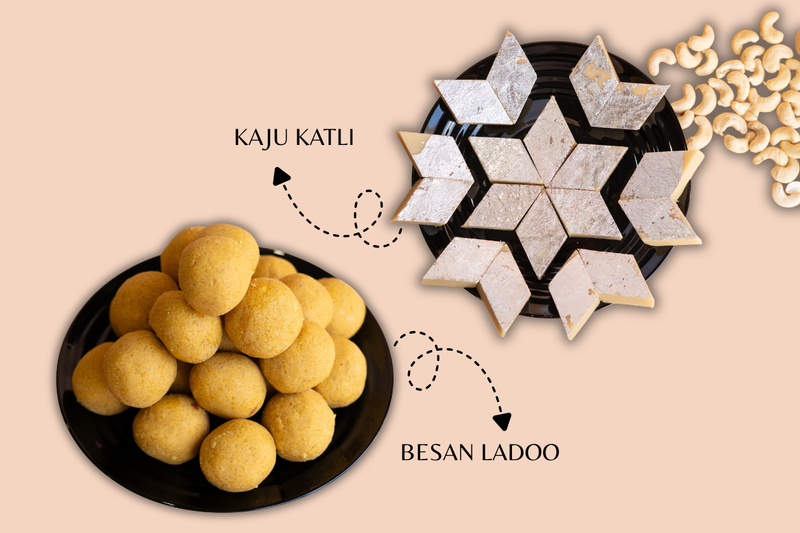 Kaju Katli + Besan Ladoo Combo - 200g
